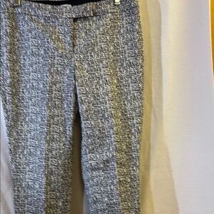 Katherine Barclay black & white tweed cotton & spandex never worn pants